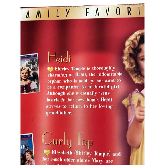 Shirley Temple Family Favorites VHS Set 3 Curly Top Heidi Baby Take a Bow Used - Picture 13 of 16
